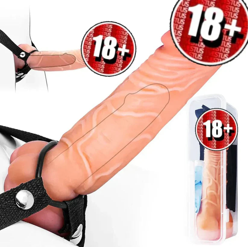 Strap-on Hollow Penis Extender Prolong () silicon sleeve